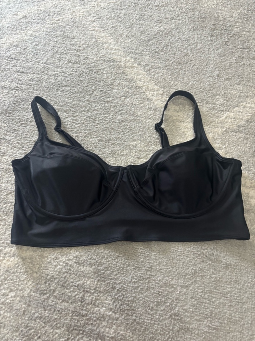 Old Navy Black Longline Balconette Bikini Top